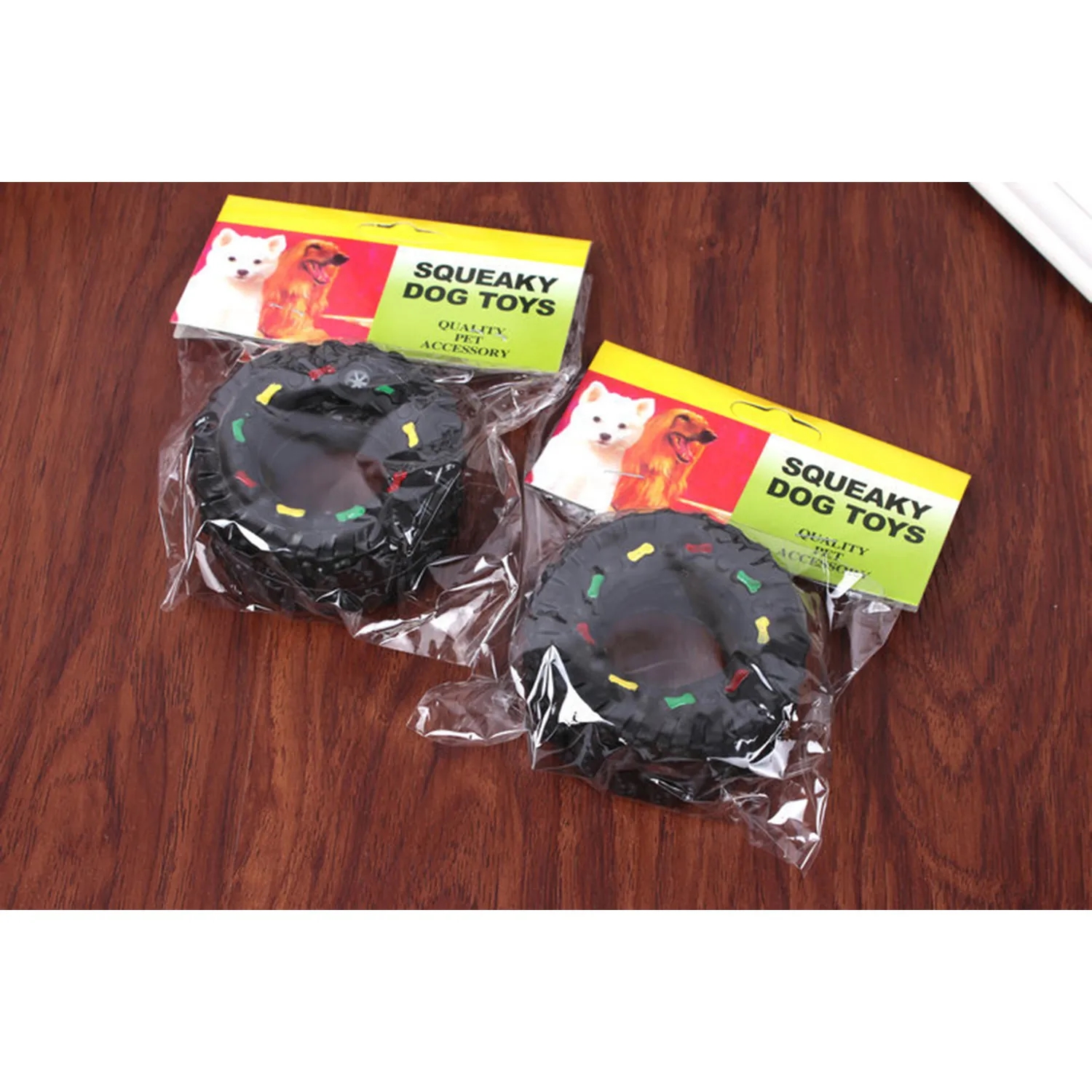 Small Tire Pet Sound Toy, Rubber Lined Dog Toy 3