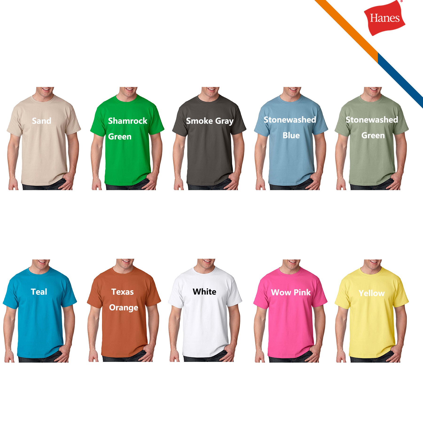 Hanes® 6.1 oz 100 % Cotton Preshrunk T-shirts 7