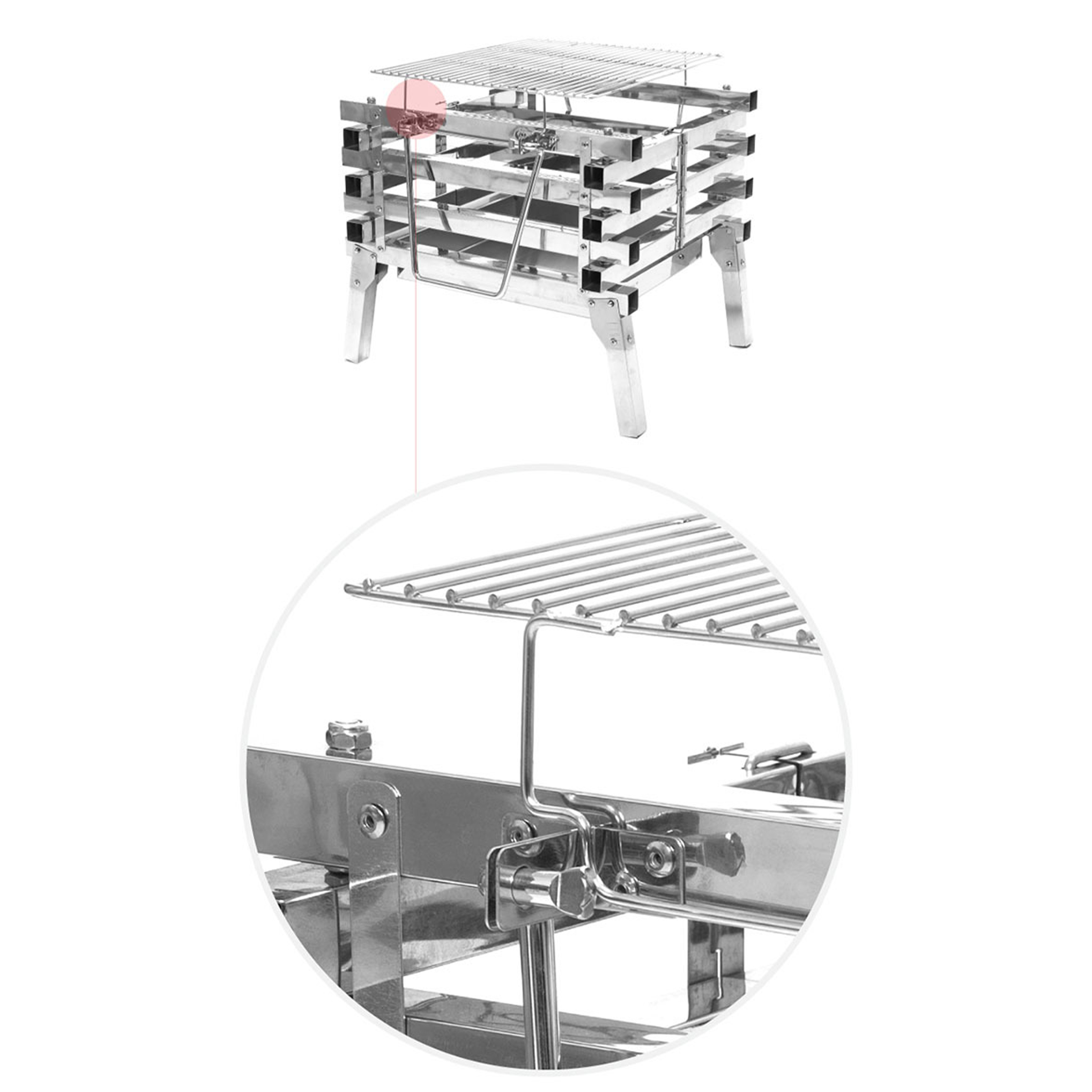 Stainless Steel Portable Folding Barbecue Grill 5