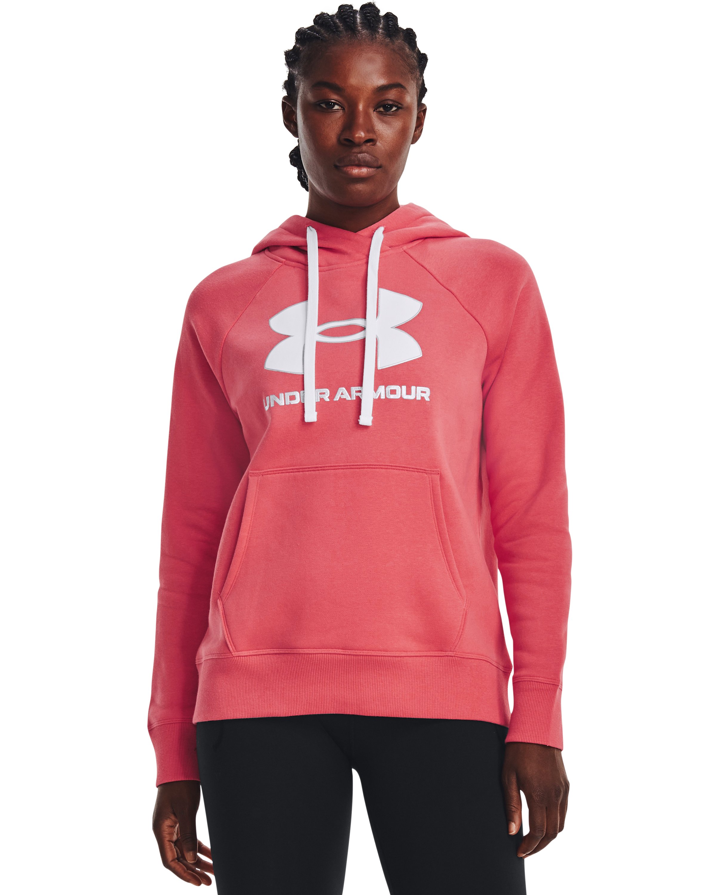 UA Rival Fleece Big Logo Foil Outline Women's Hoodie, custom hoodie or sweatshirt with logo imprint 3