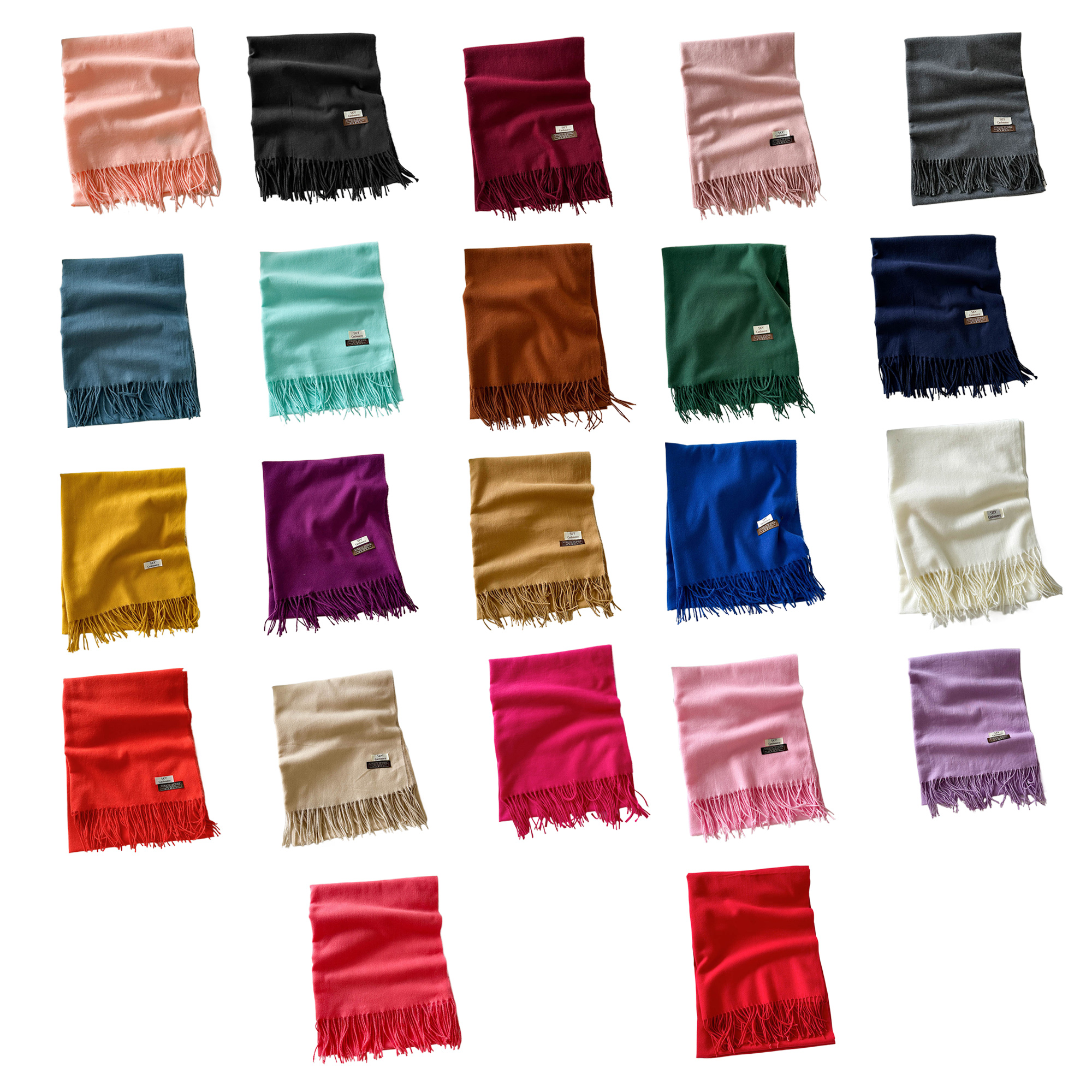 Winter Warm Solid Color Faux Cashmere Scarf 12