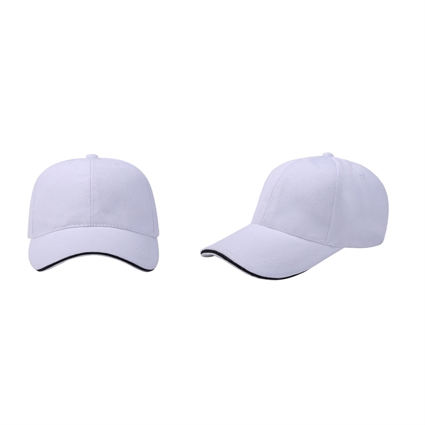 Stock Single-Yarn 7x7 Drill Cotton 6 Panel Cap, Double 2