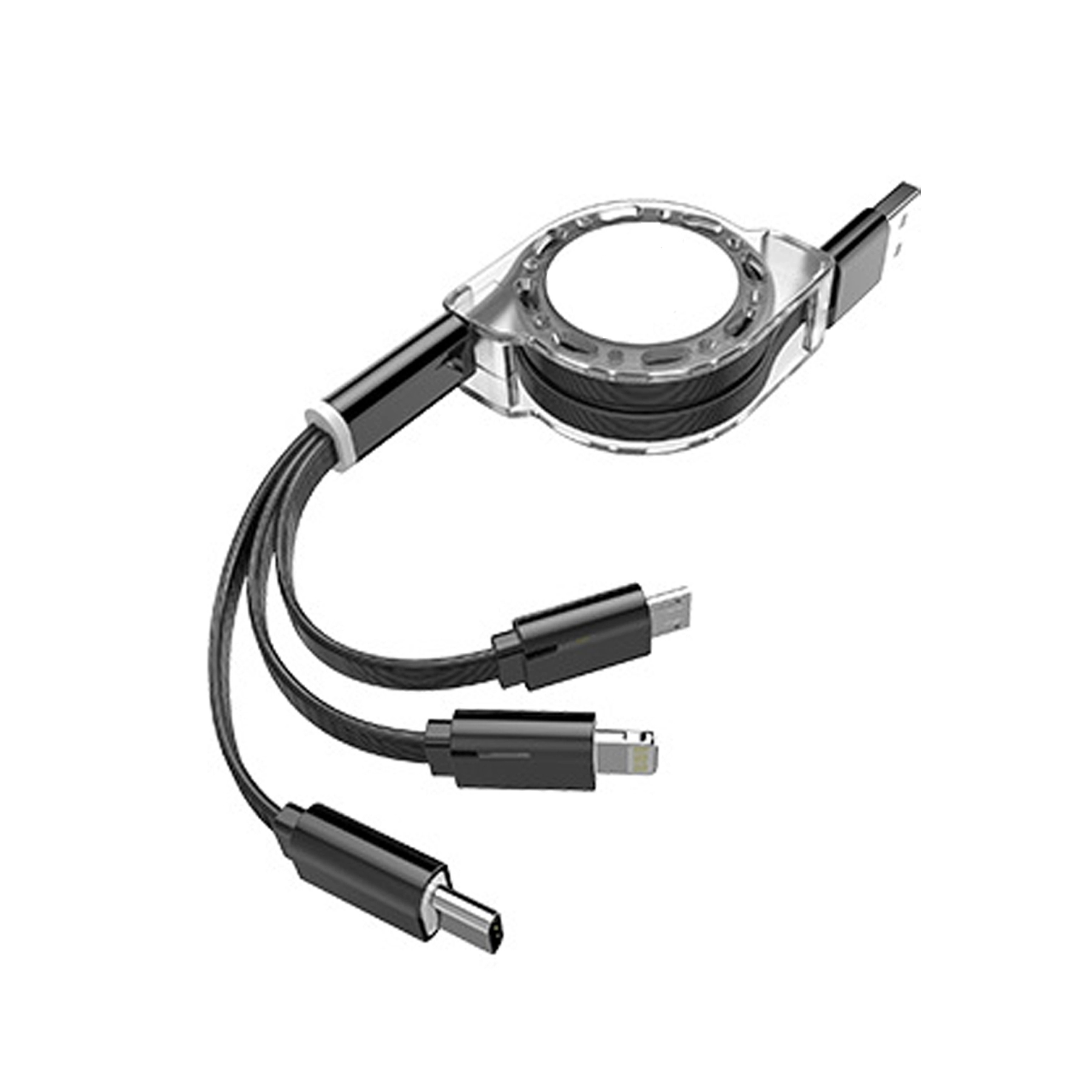3-In-1 Retractable USB Data Cable 2