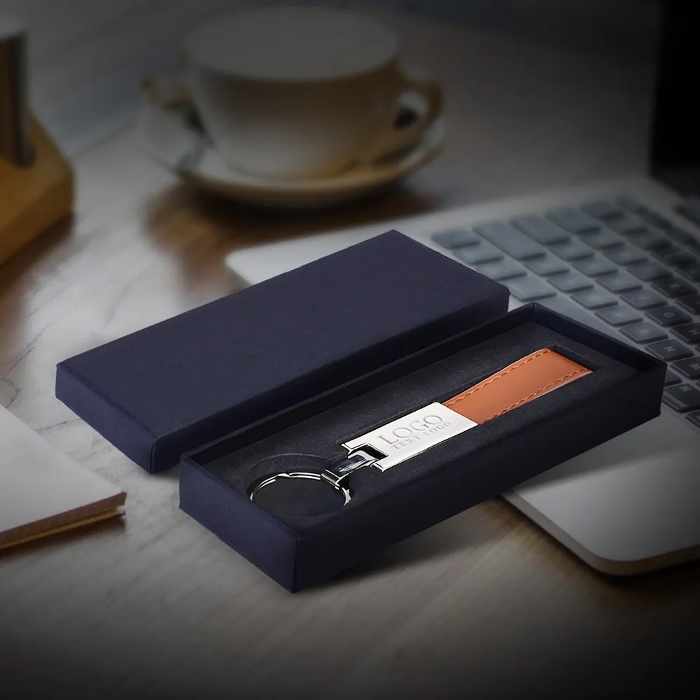 Promotional Leather And Silver Keyring Gift Keychain 5