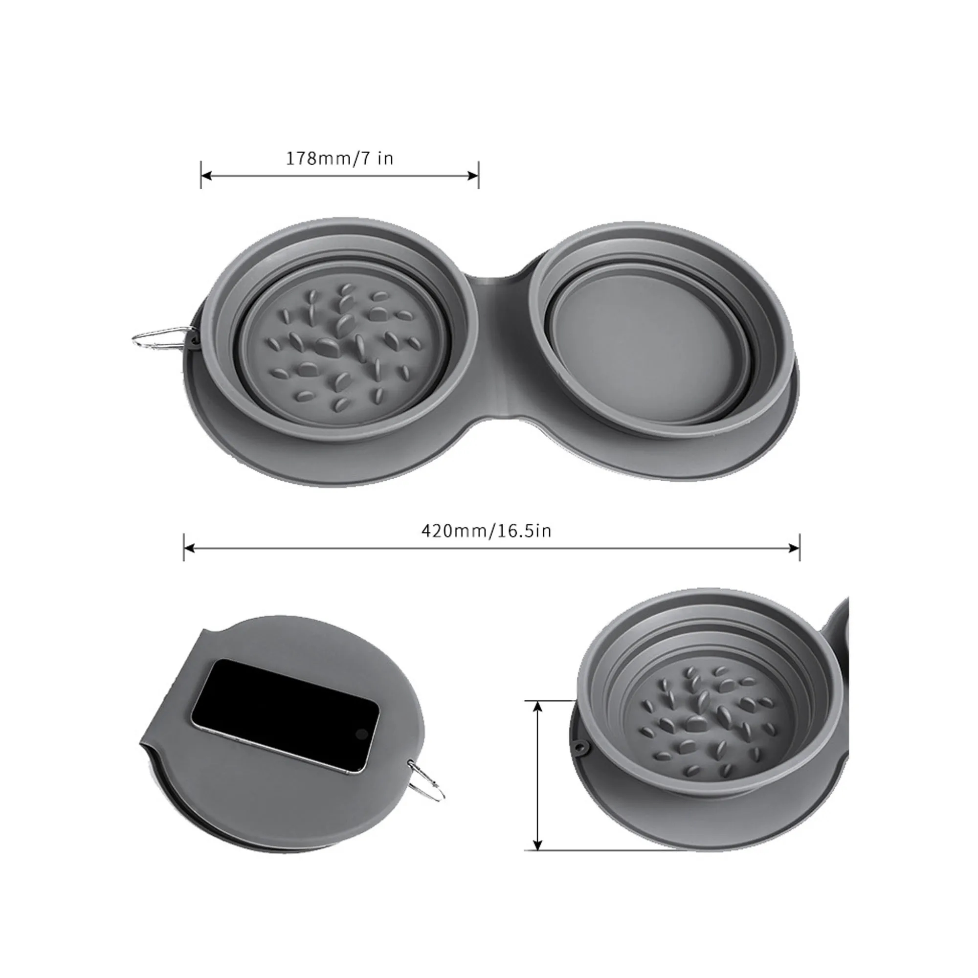 Pet Water Bottle with Bowl 4