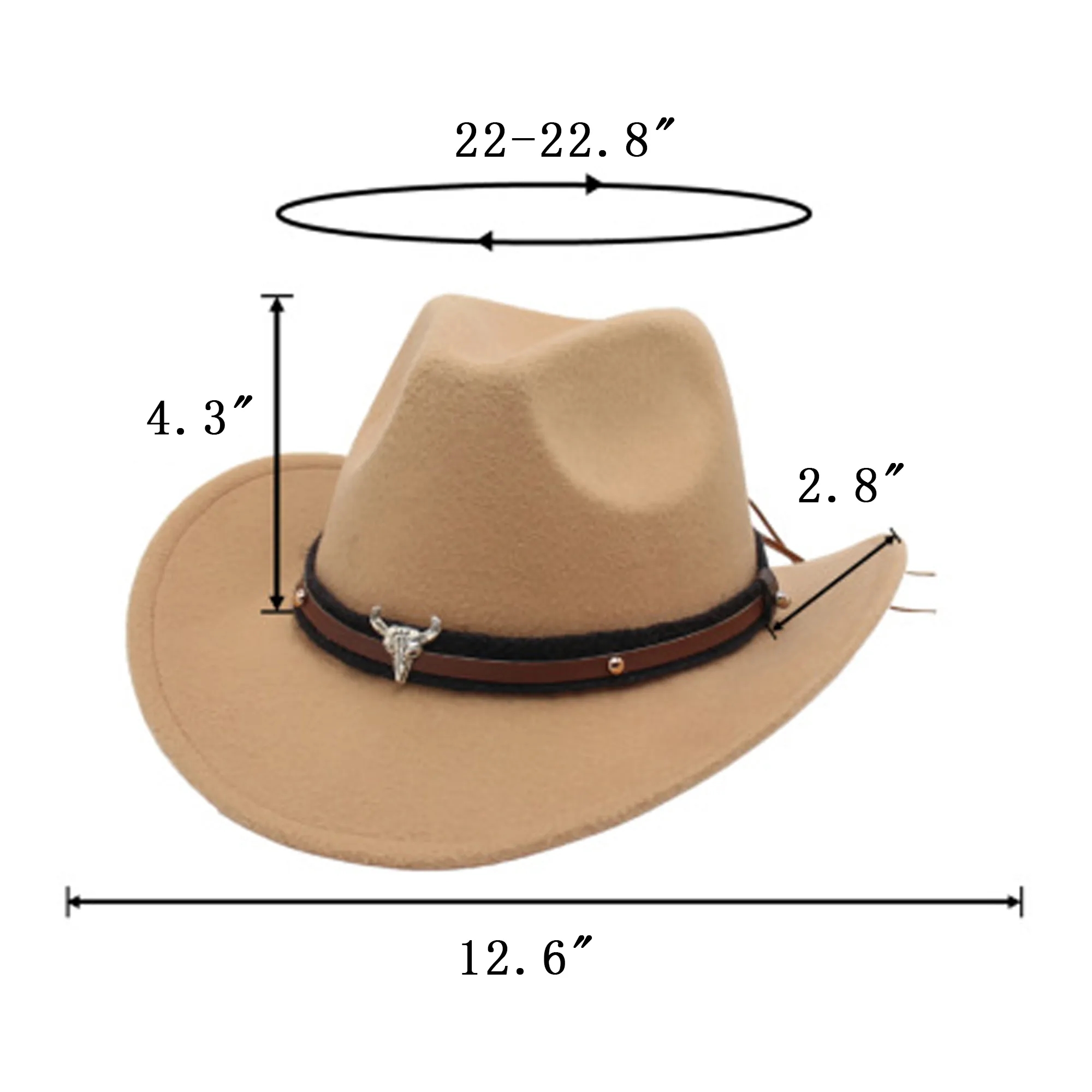 Suede Western Cowboy Hat 8