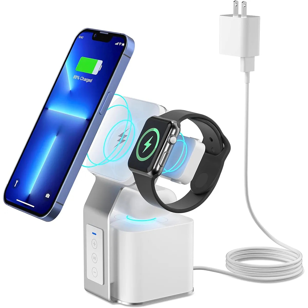 4 in 1Wireless Blue-Tooth Speaker Magnetic Charging Stand 1