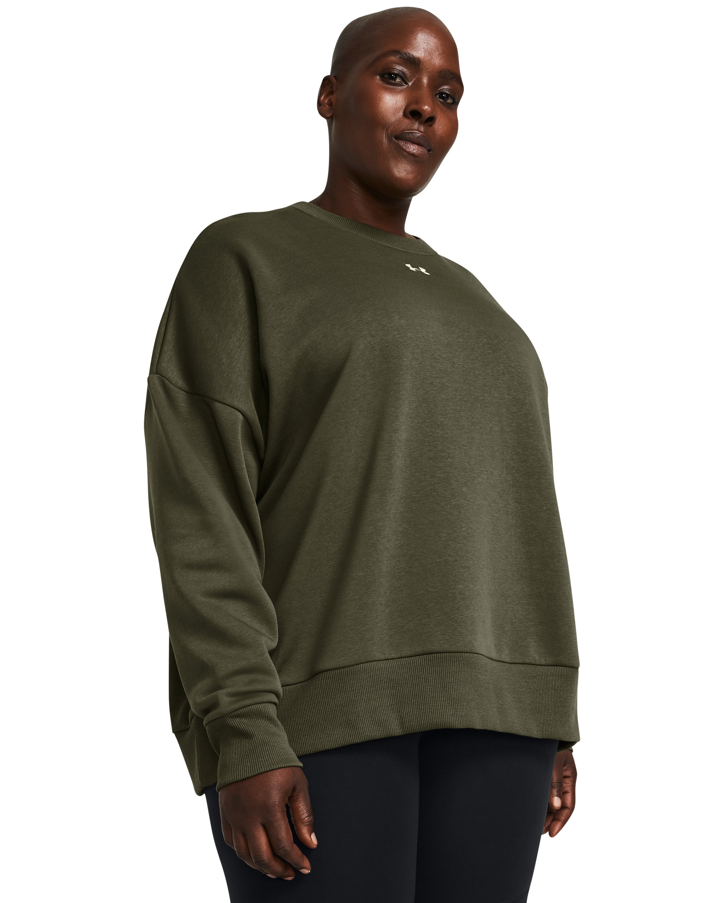 Women's UA Rival Fleece Oversized Crew  5