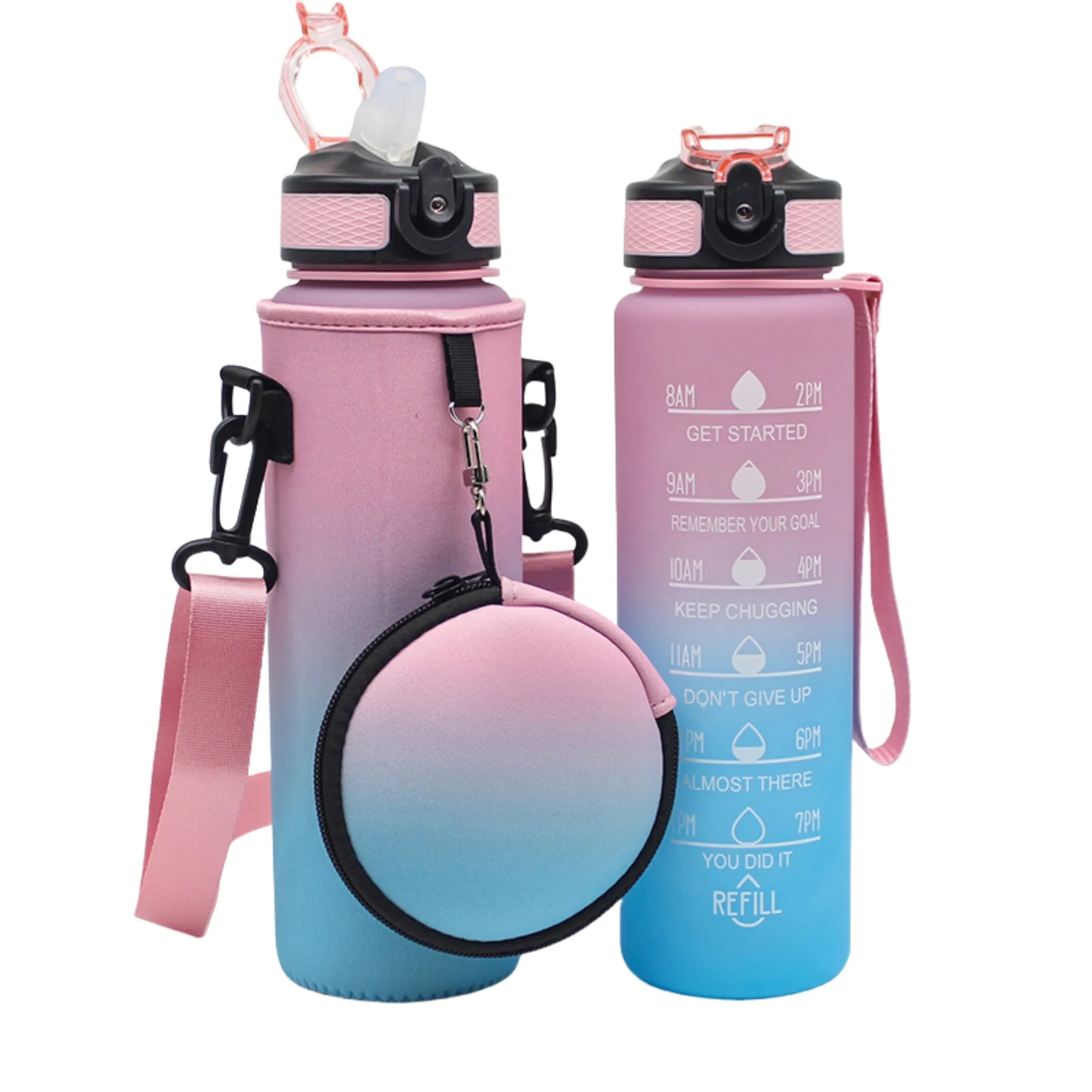 Neoprene Water Bottle Sleeve With Pouch 9