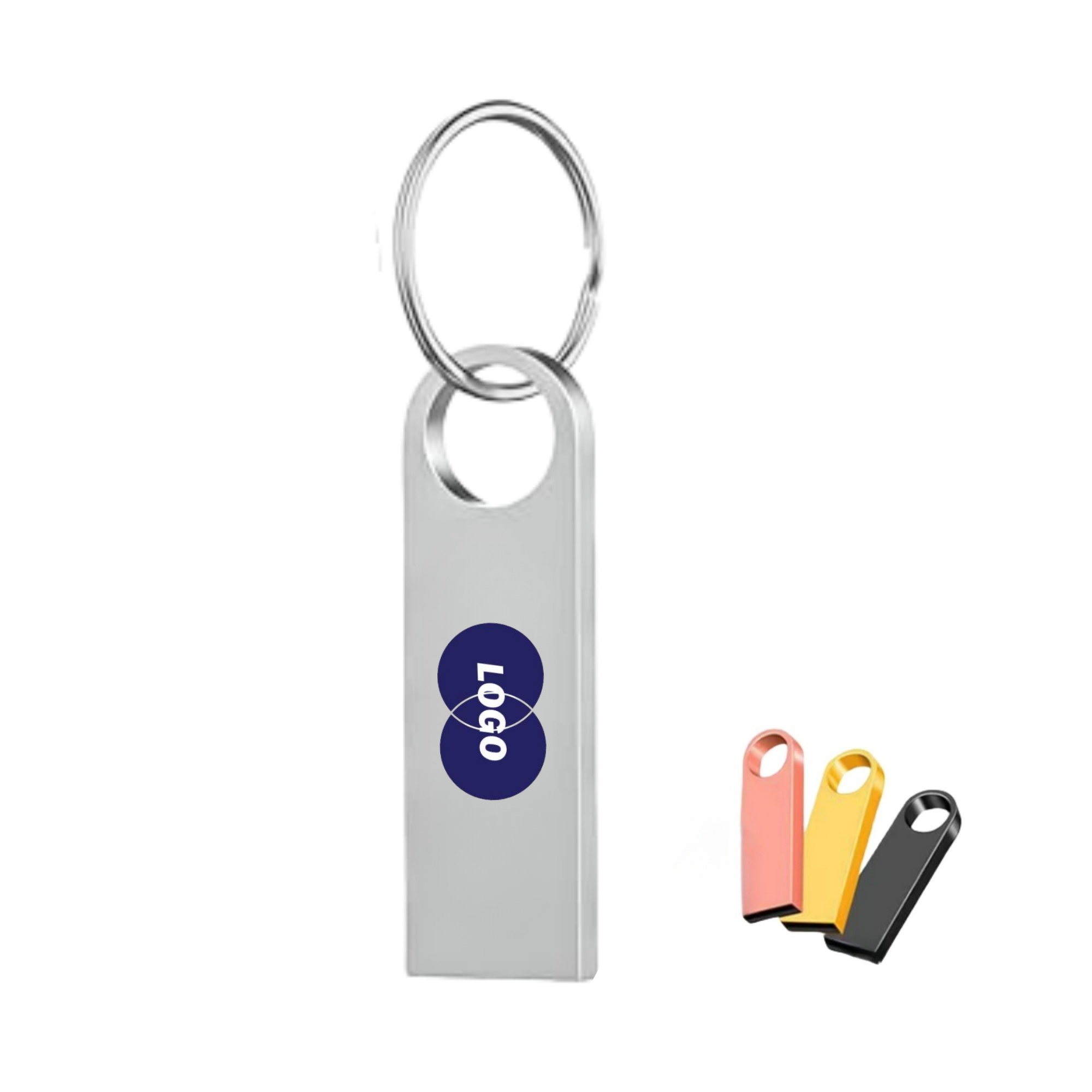 4GB Metal USB C Flash Drives With Keychains 1