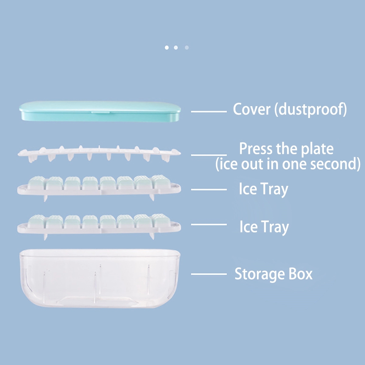 Easy-To-Remove Ice Cube Tray With Lid 6
