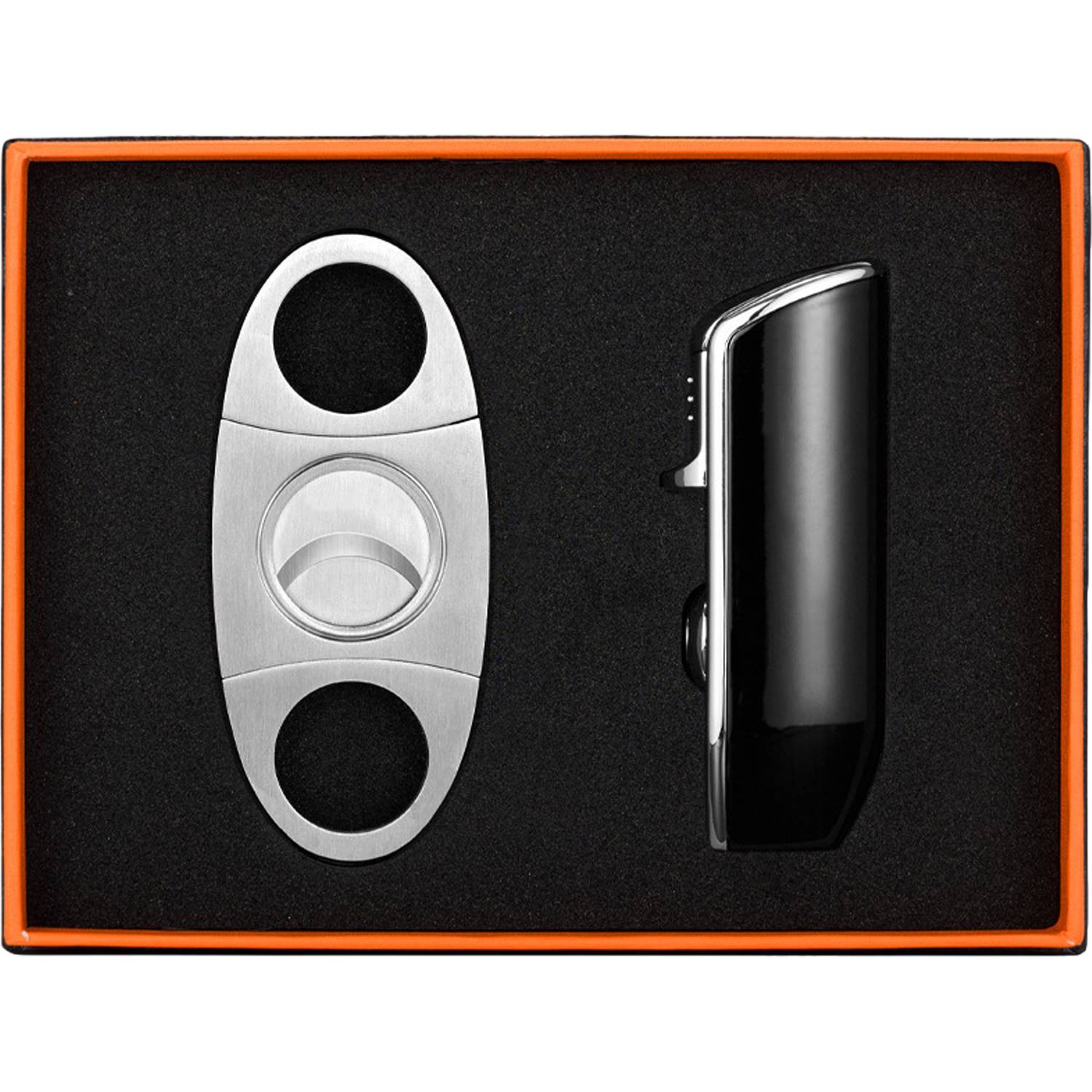 Stainless Steel Cigar Cutter Torch Lighter Set 6