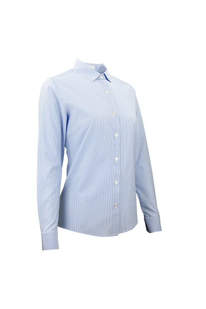 Vansport Women's Pinstripe Sandhill Dress Shirt 8