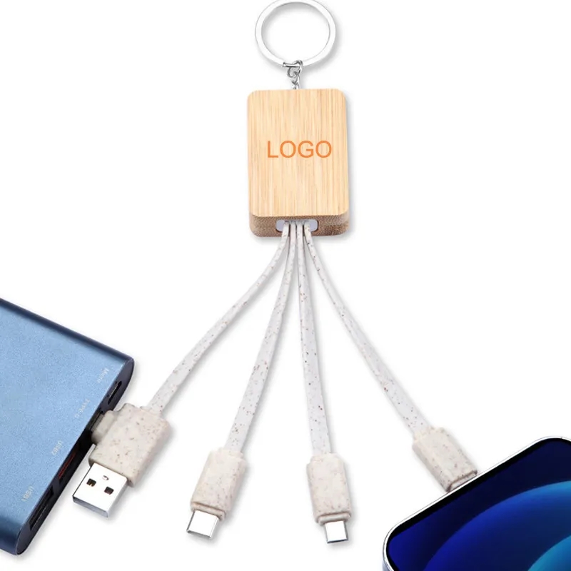 Ring Eco Friendly Bamboo Multi 4 In 1 Charging Cable 6