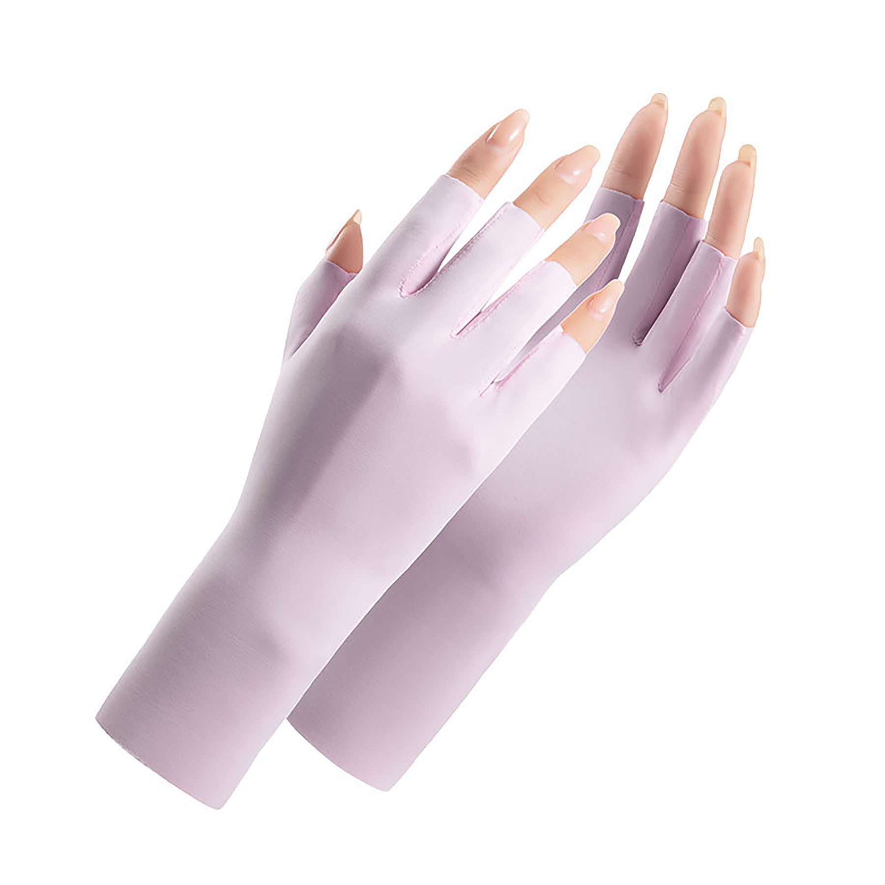 Women Sunblock Fingerless Gloves 8