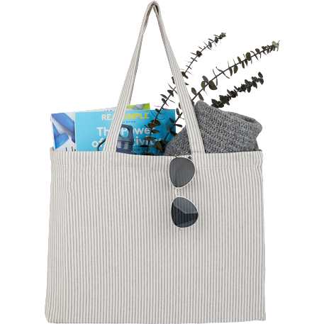 Striped Pacific Recycled Cotton Shopper Tote 30
