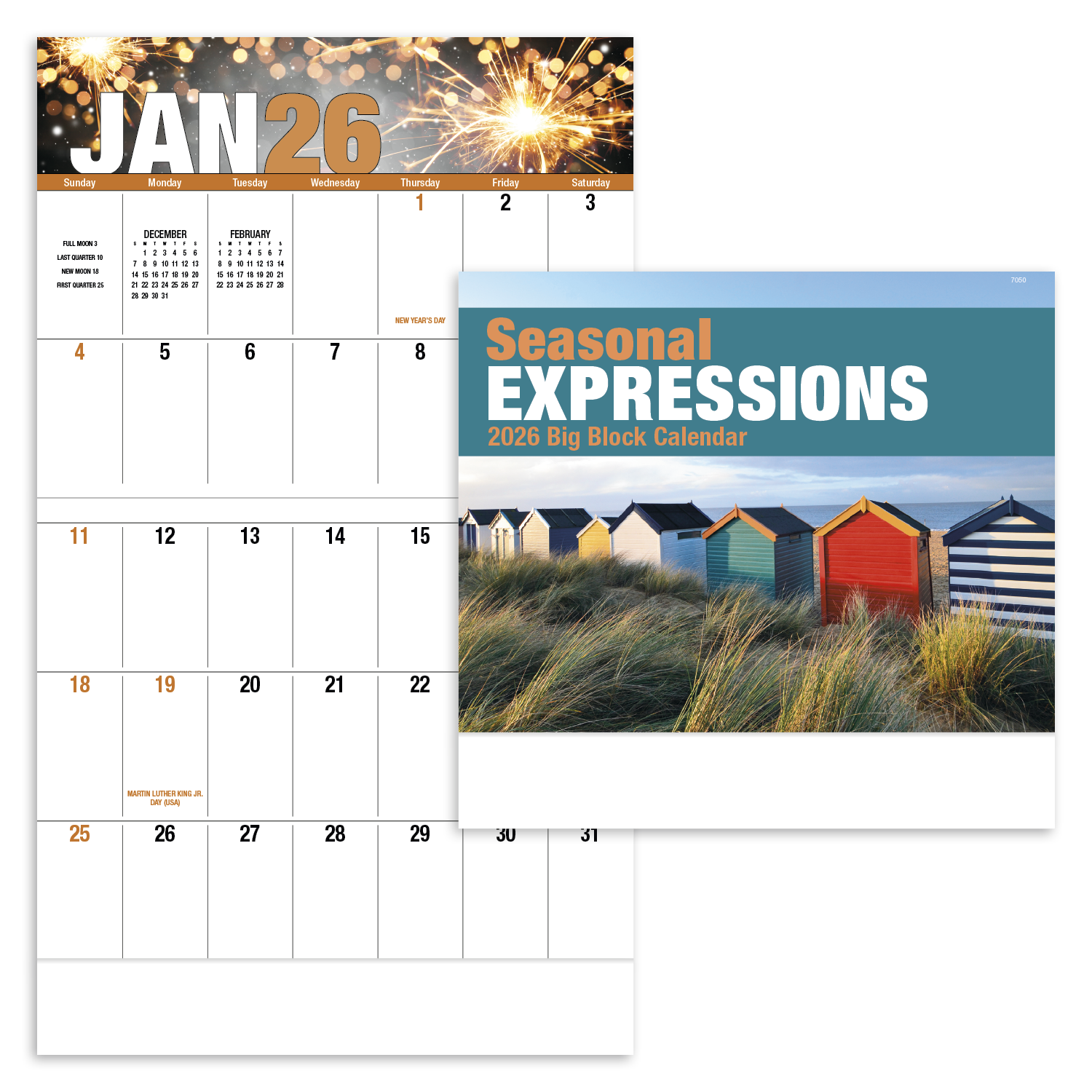 Good Value™ Seasonal Expressions Big Block - Stapled Calendar 16