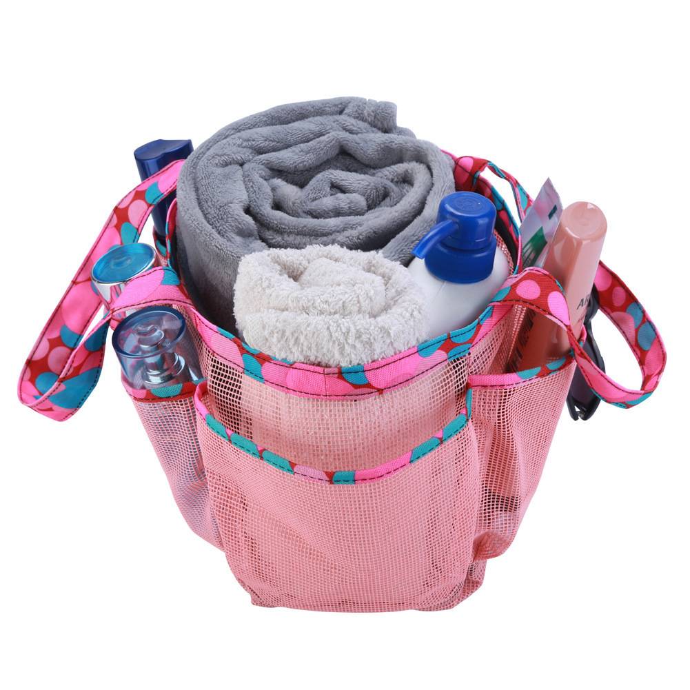 Polyester Multi Pocket Shower Mesh Tote Bag 6