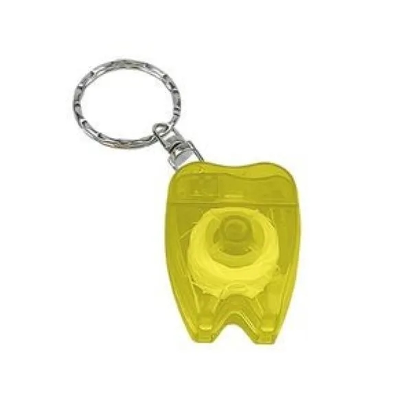 Waxed Tooth Shape Dental Floss Key Chain 2