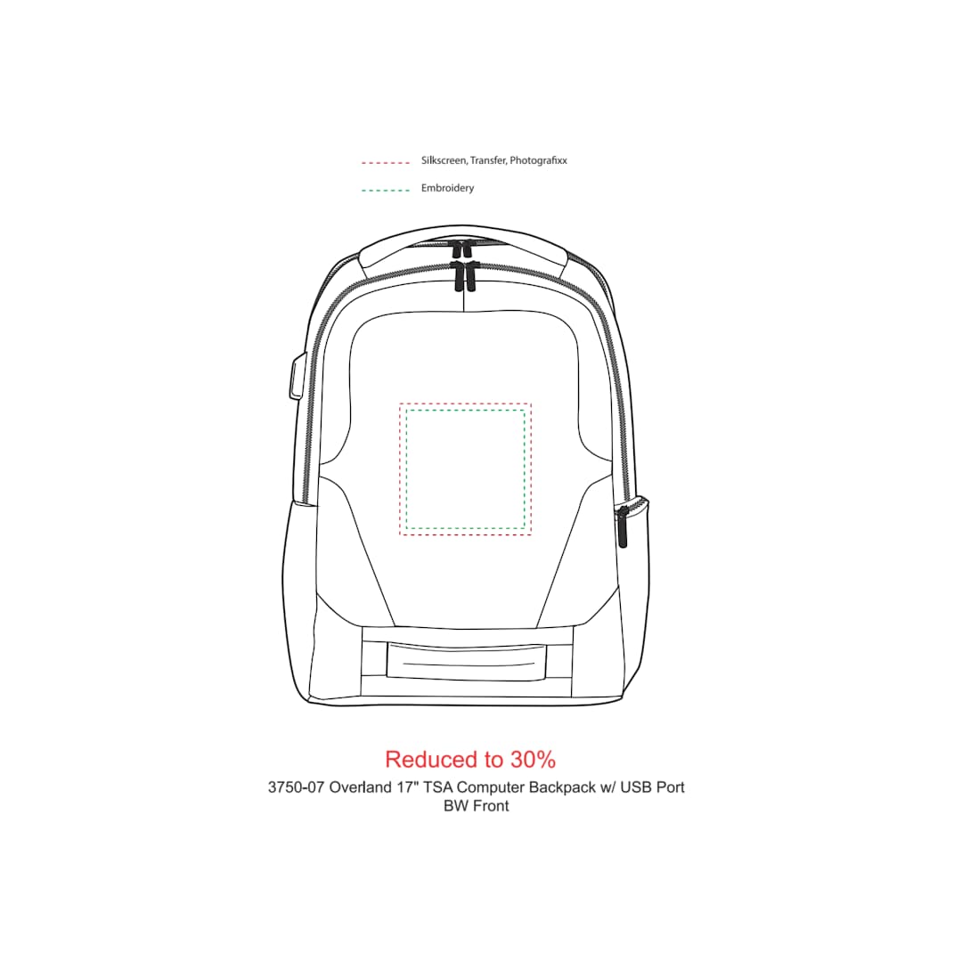 Overland 17" TSA Computer Backpack w/ USB Port 45
