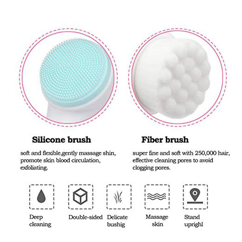 Pore Cleansing Manual Dual Face Wash Brush 6