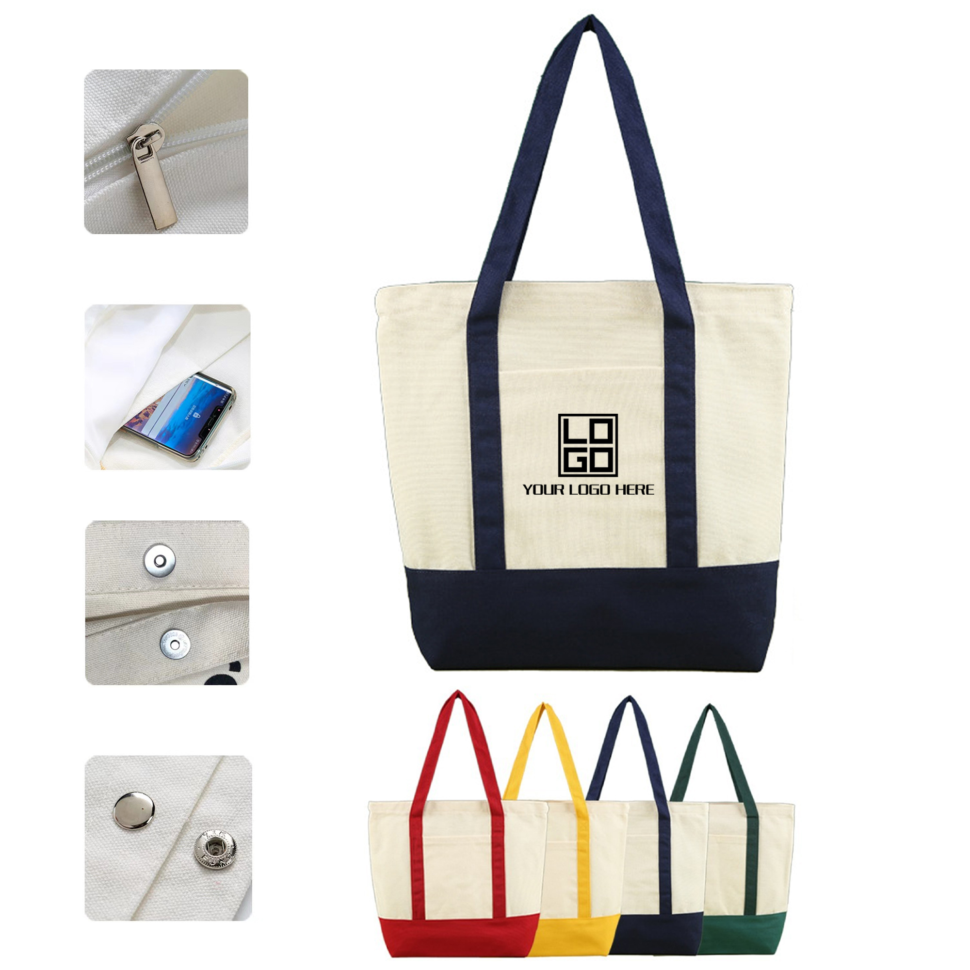 Personalized Canvas Tote Bag, custom tote bag with logo imprint 2