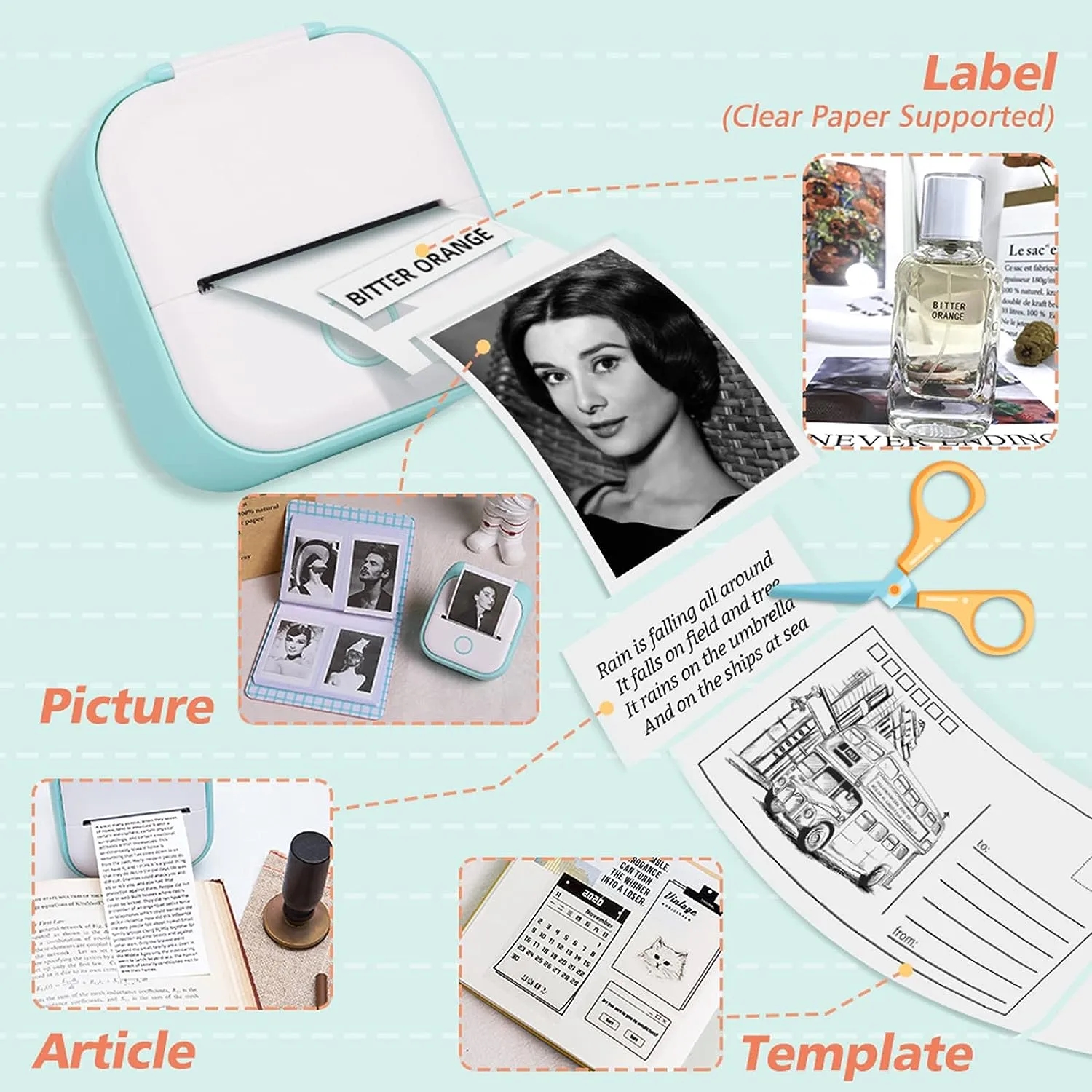 Bluetooth Wireless Portable Phone Printer 4