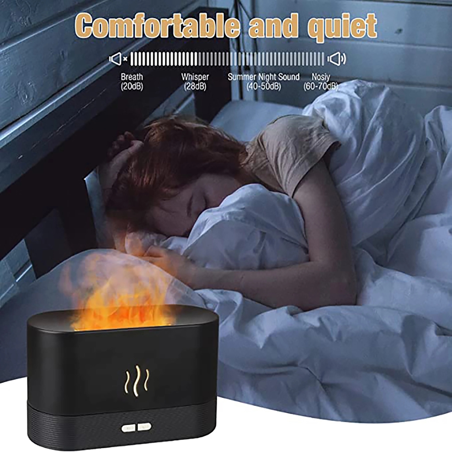 Flame Aroma Diffuser Cool Mist Humidifier 7
