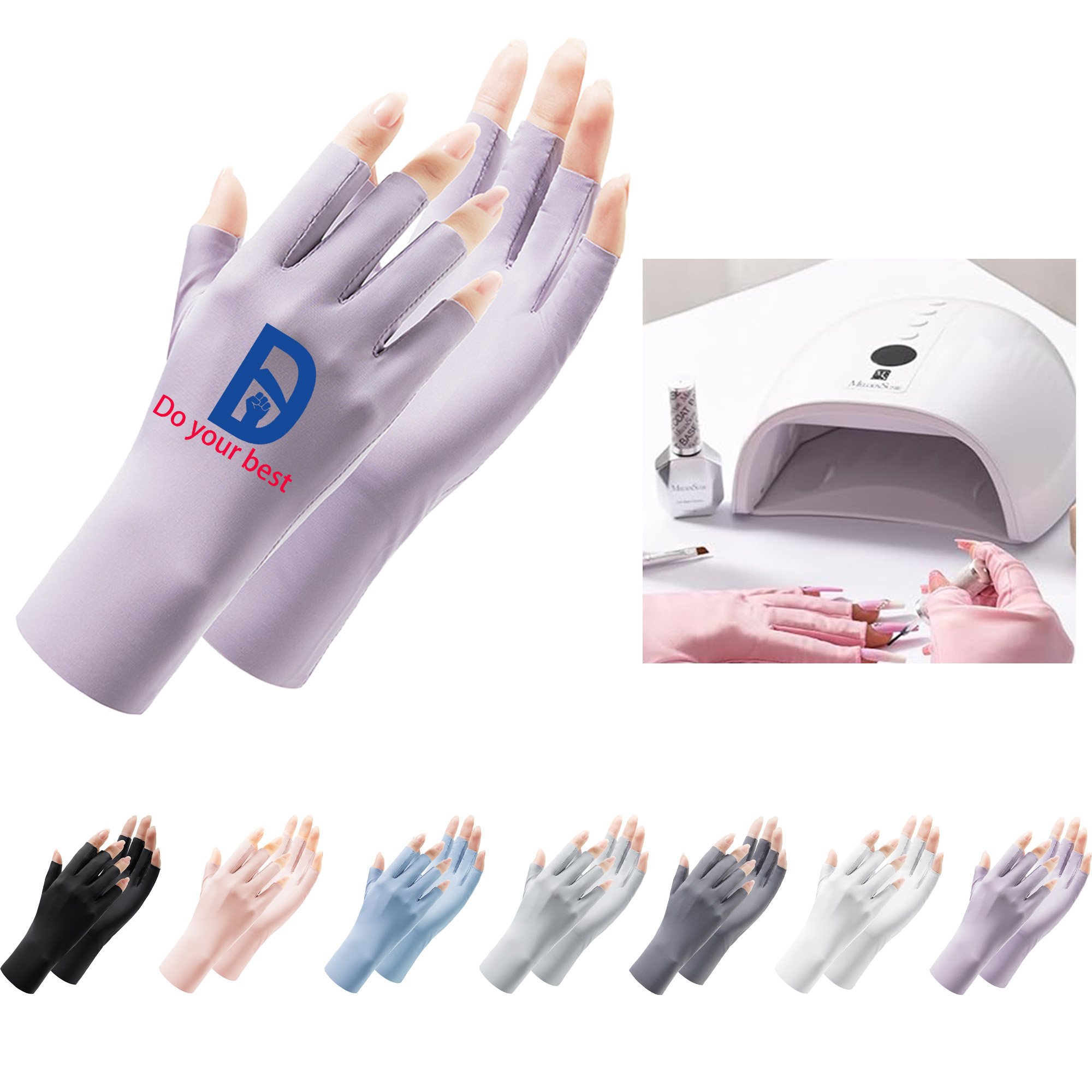 UV Protection Gloves for Manicures or Sports MOQ 50 2