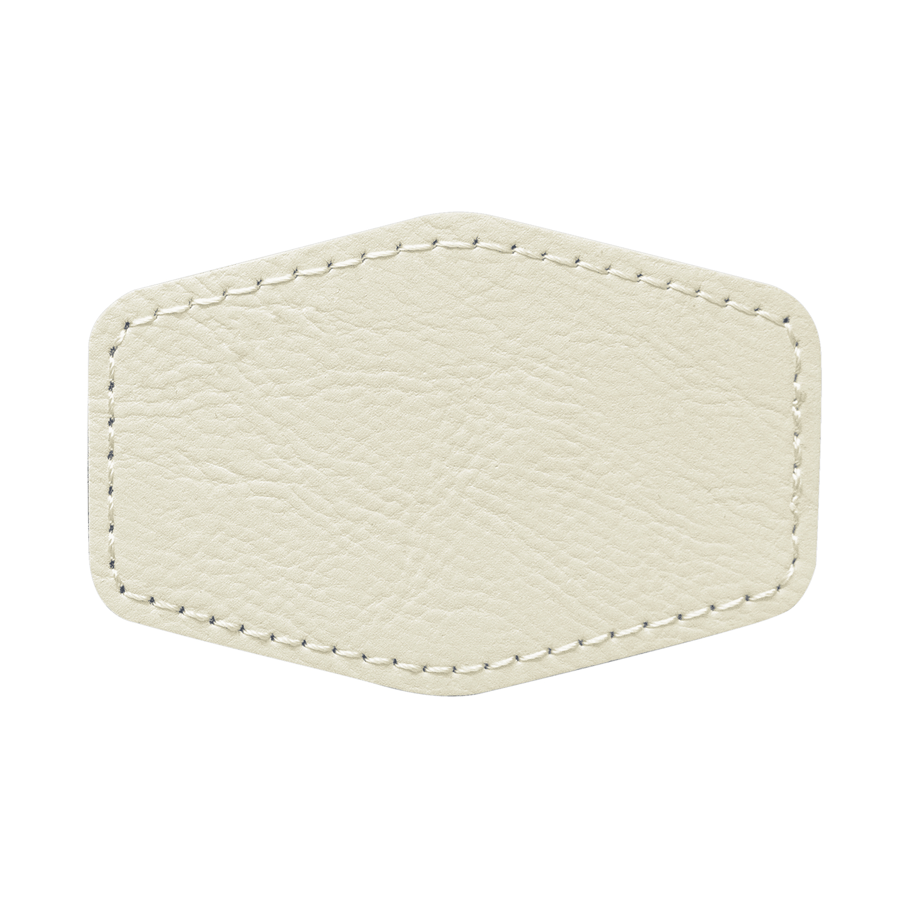 3" x 2" Leatherette Hexagon Patch with Adhesive 36