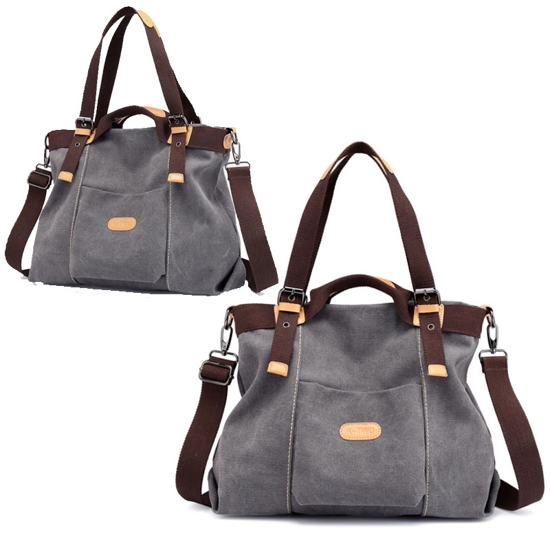 Large Canvas Casual Handbag, custom tote bag with logo imprint 2