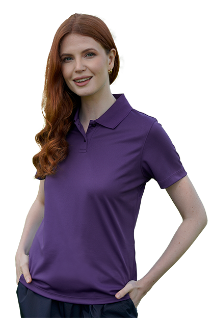 Women's Vansport Omega Solid Mesh Tech Polo 29