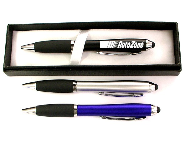 Twist action pen with stylus and gift box
