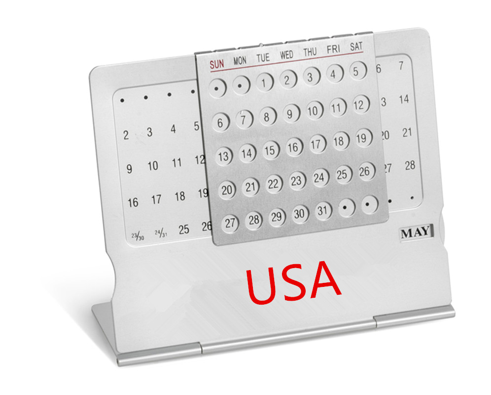 Mini Desk Metal Calendar 2