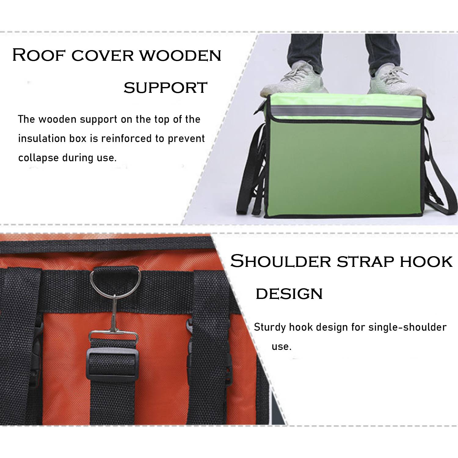 Portable insulated bag W/ Reflective Stripe 7