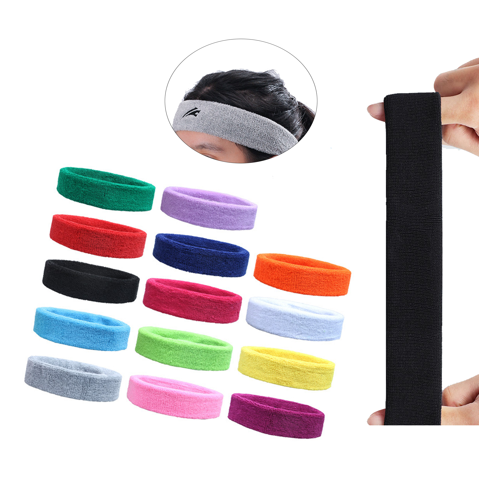 Cotton Sweat Absorbing Sports Headband 2