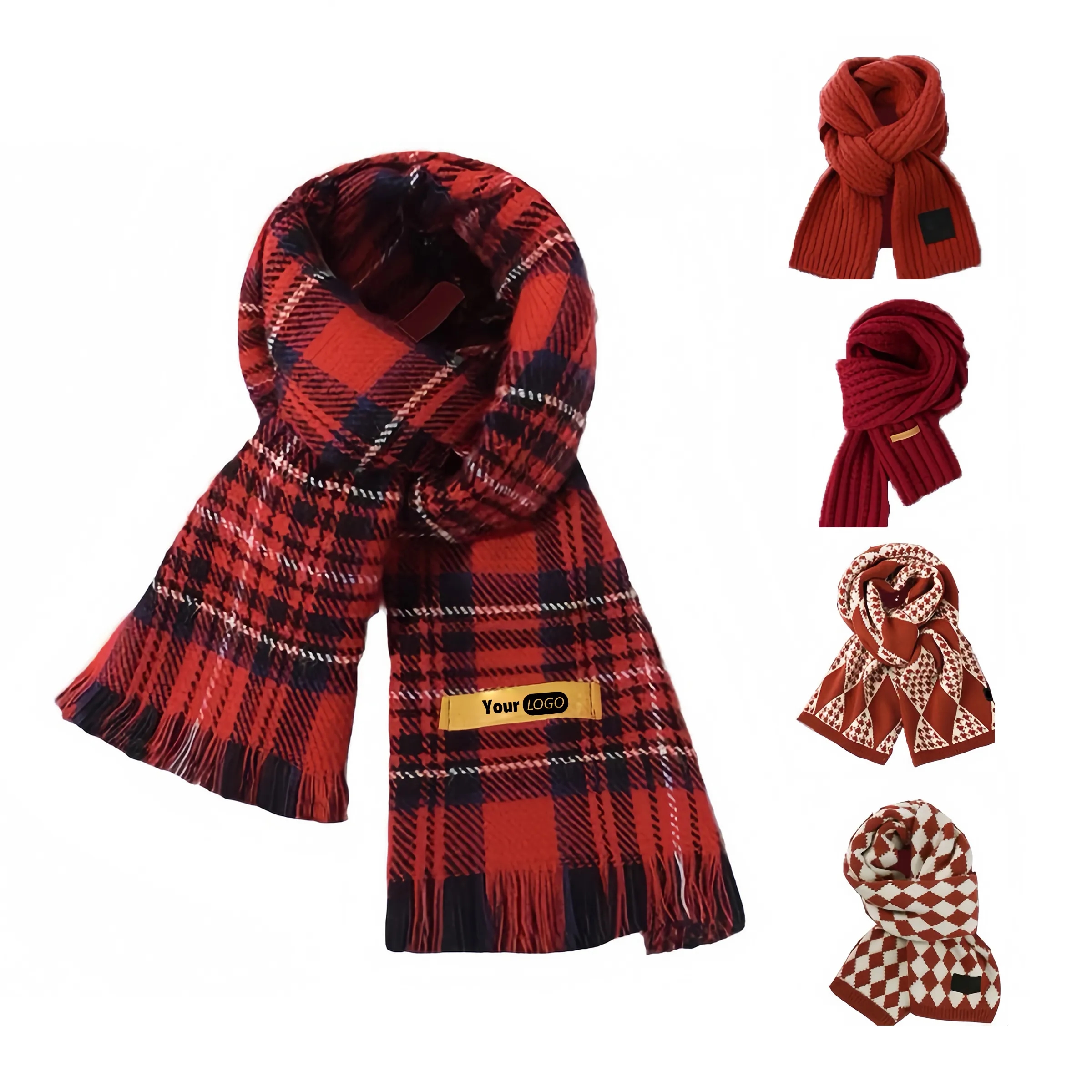 Polyester Christmas Versatile Scarf 2