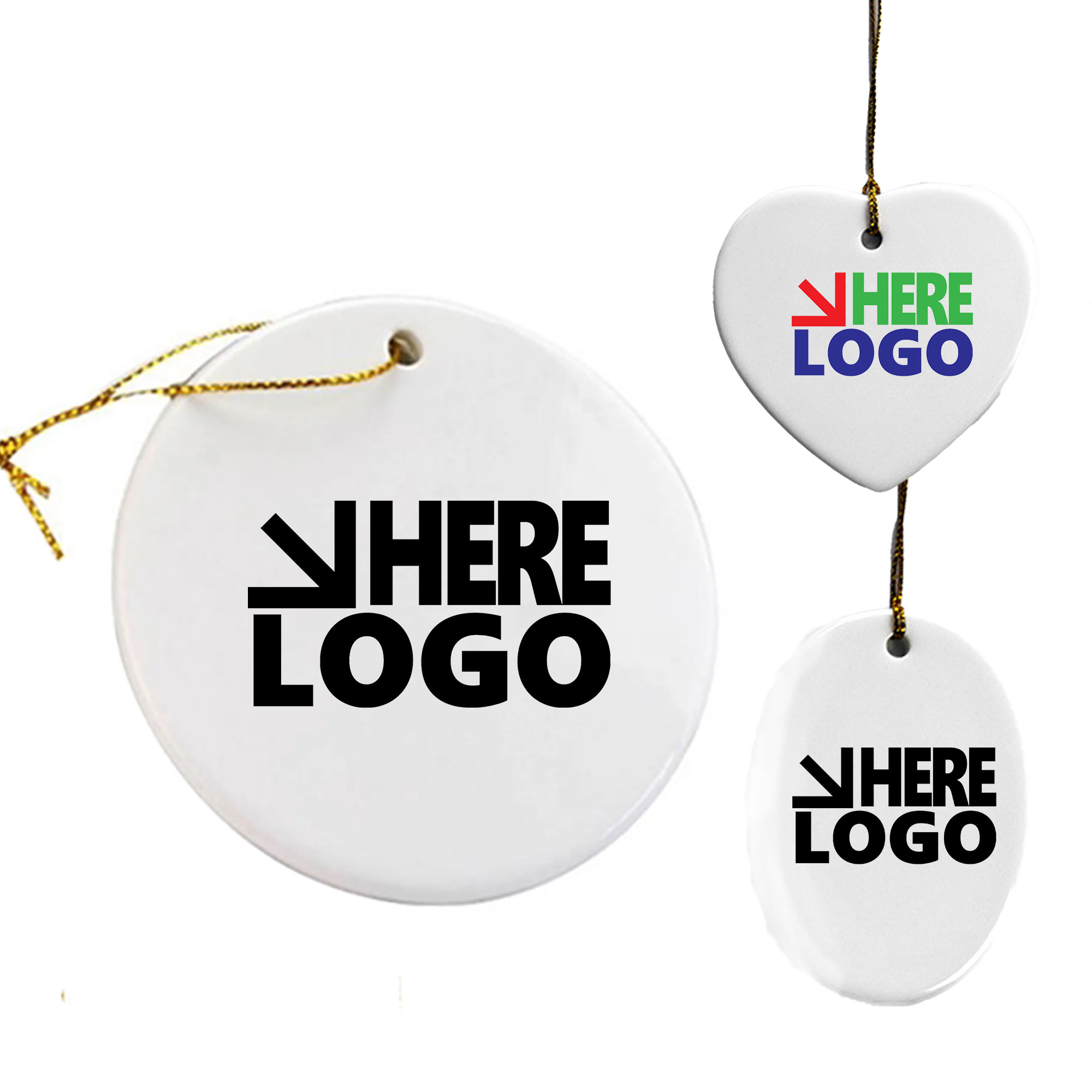 MOQ 15 Ceramic Pendant 3" Round 2