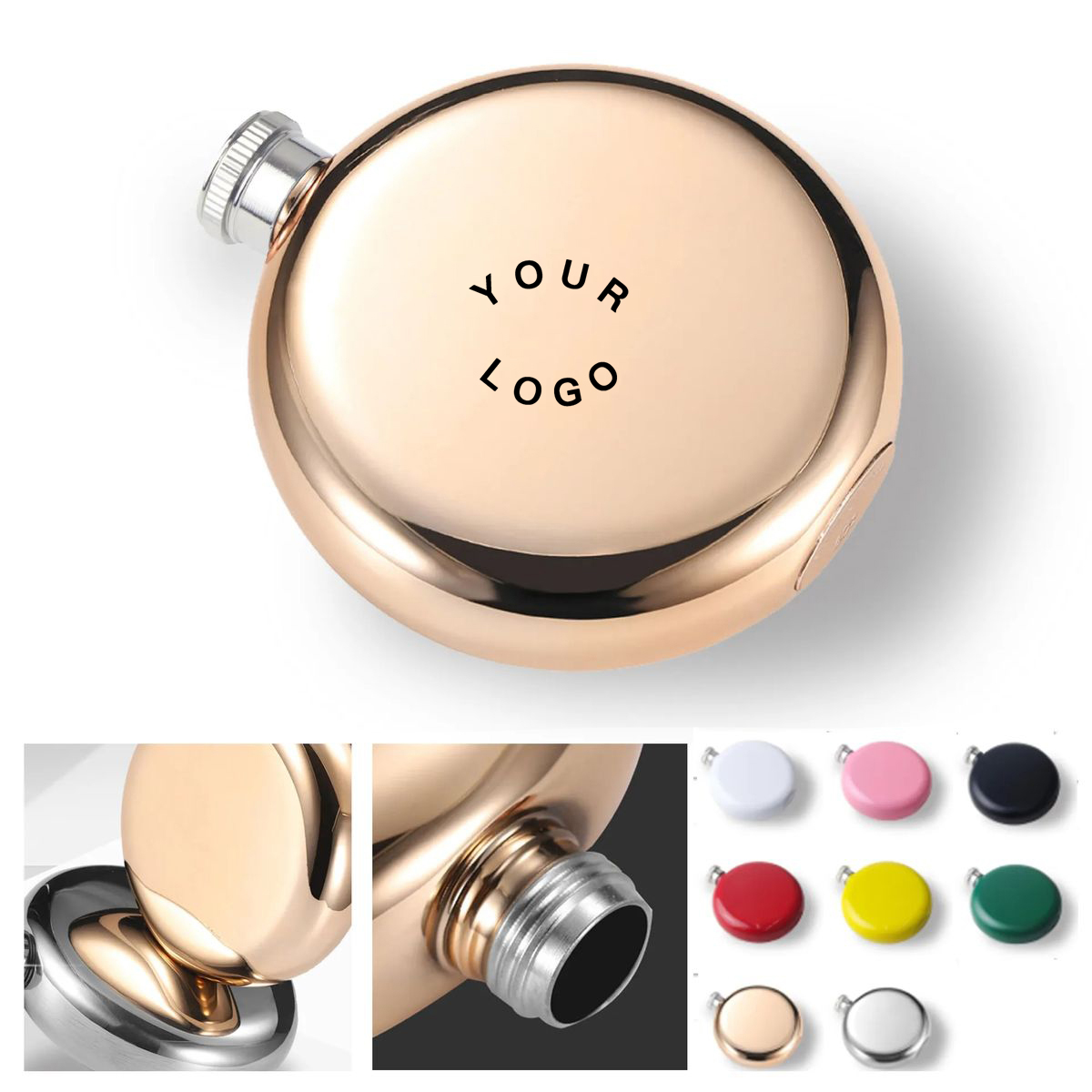 Stainless Steel Round Hip Flask 5oz for Outdoor Use 7