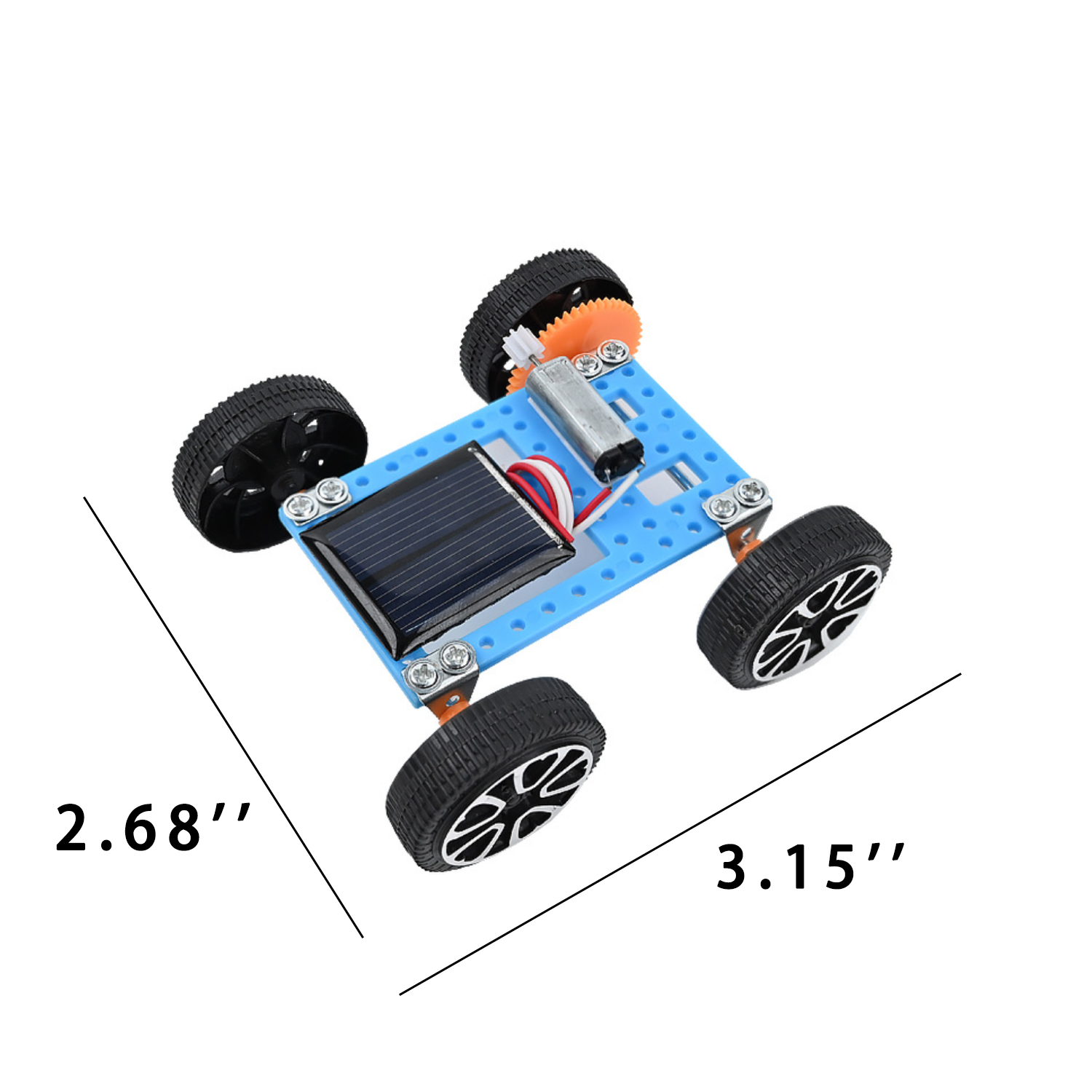 Kids DIY Micro Solar Sun Powered Car 6