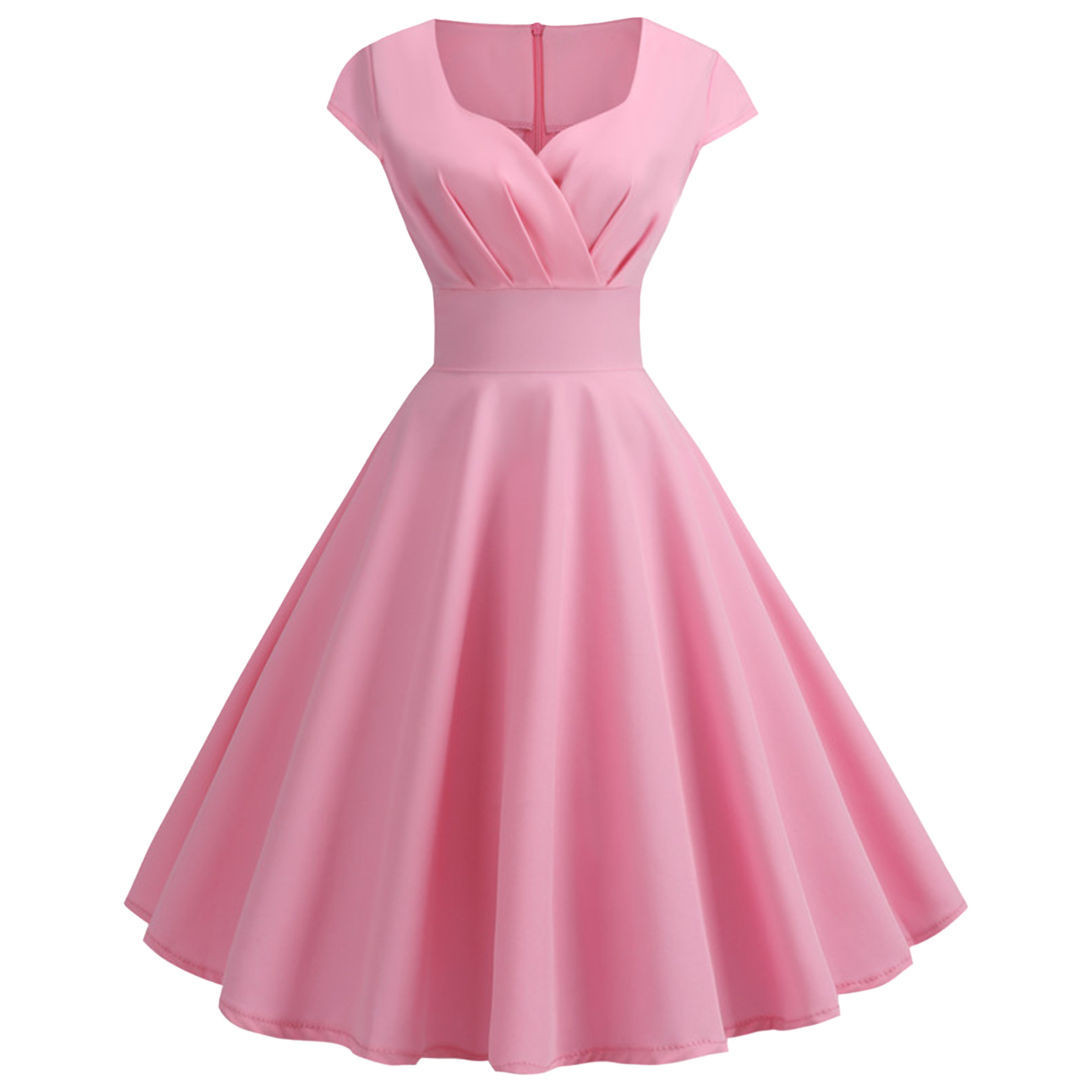 Polyester Summer V-Neck Dress 3