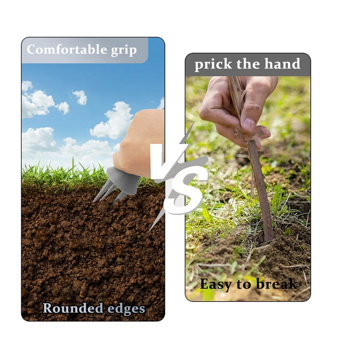 Handheld Soil Aerator Garden Tool With Ergonomic Grip 5