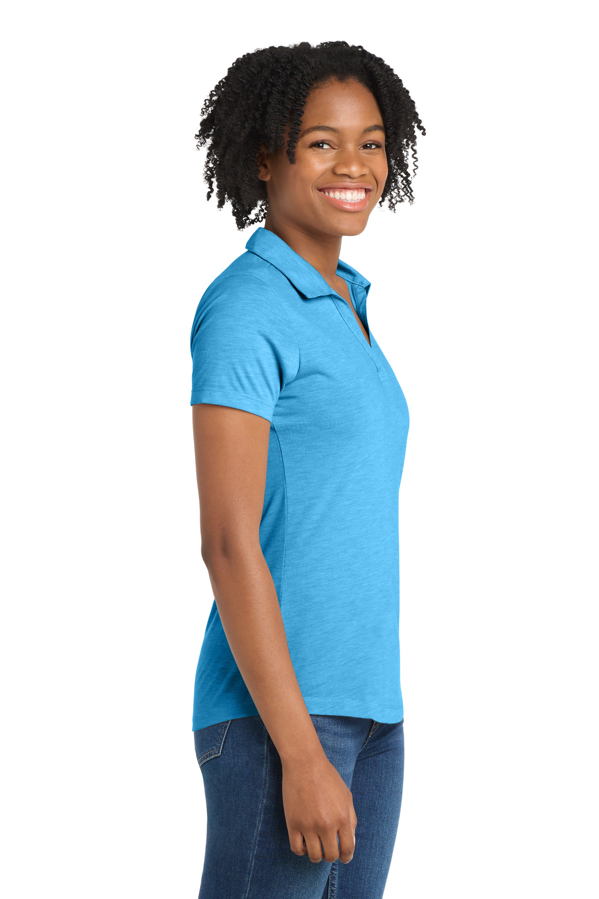 Sport-Tek Women's PosiCharge Tri-Blend Wicking Polo. LST405 31