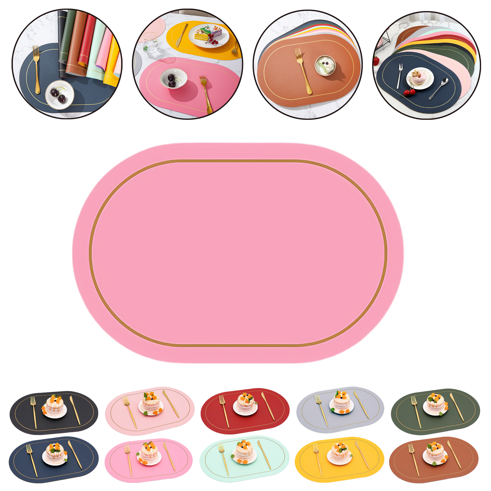 Oval Dual-Color Placemats 6