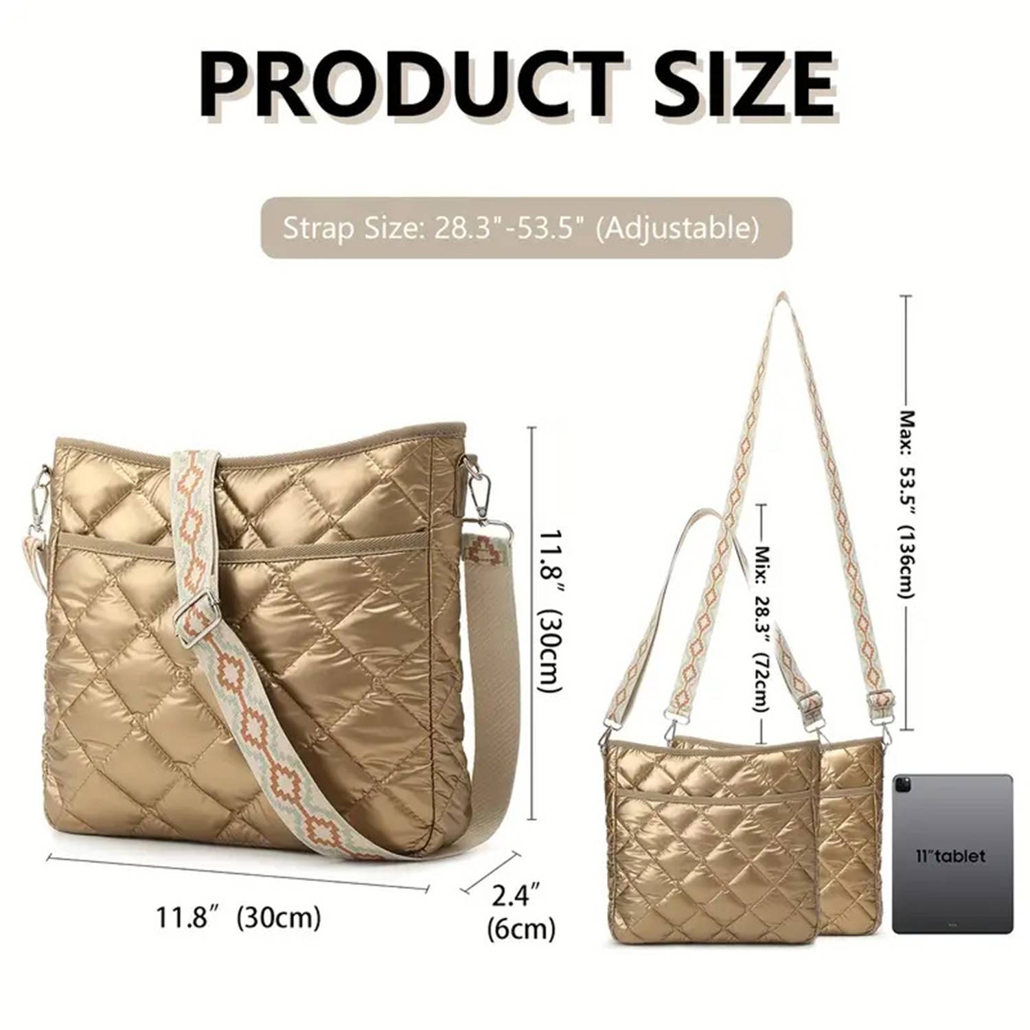 Lightweight Quilted Puffer Nylon Crossbody Bag 6