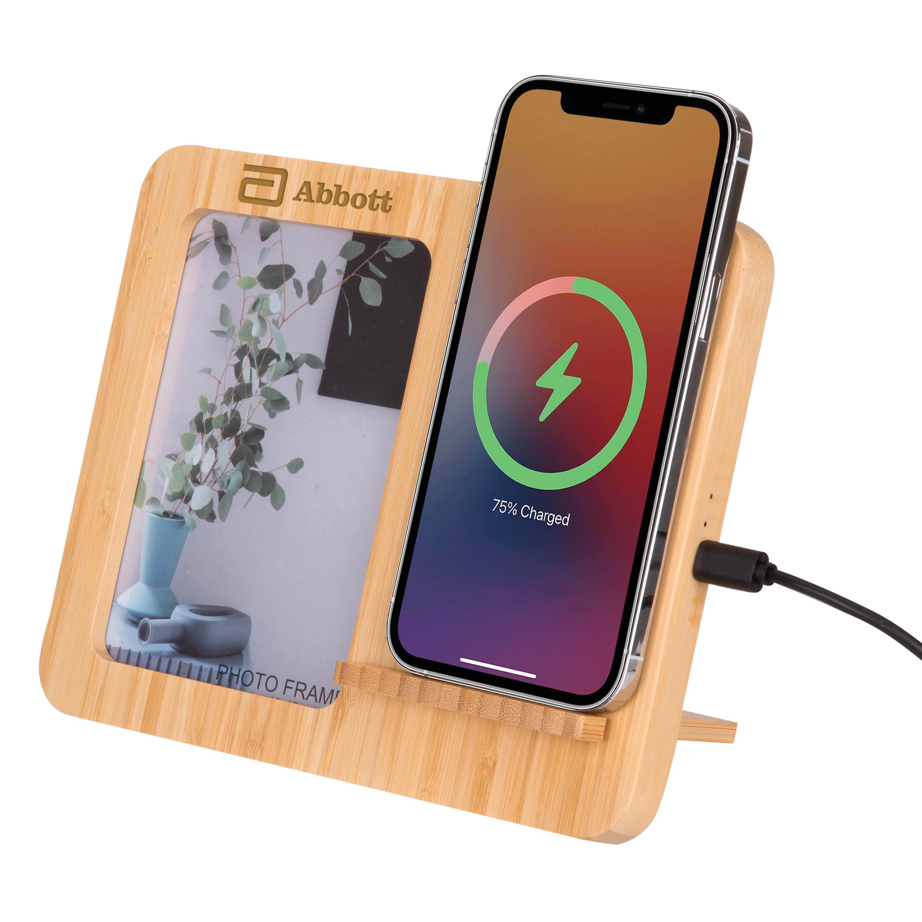 Bamboo Photo Frame & 10W Wireless Charger 7