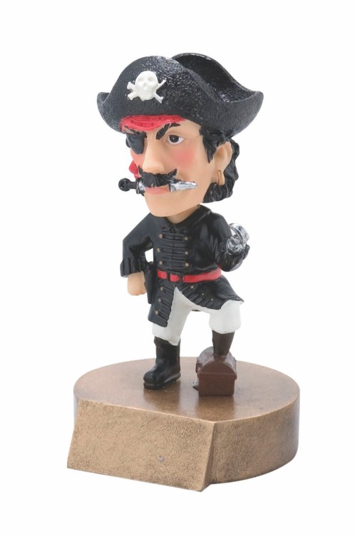 Pirate - Buccaneer Mascot Bobble Head Figure 1