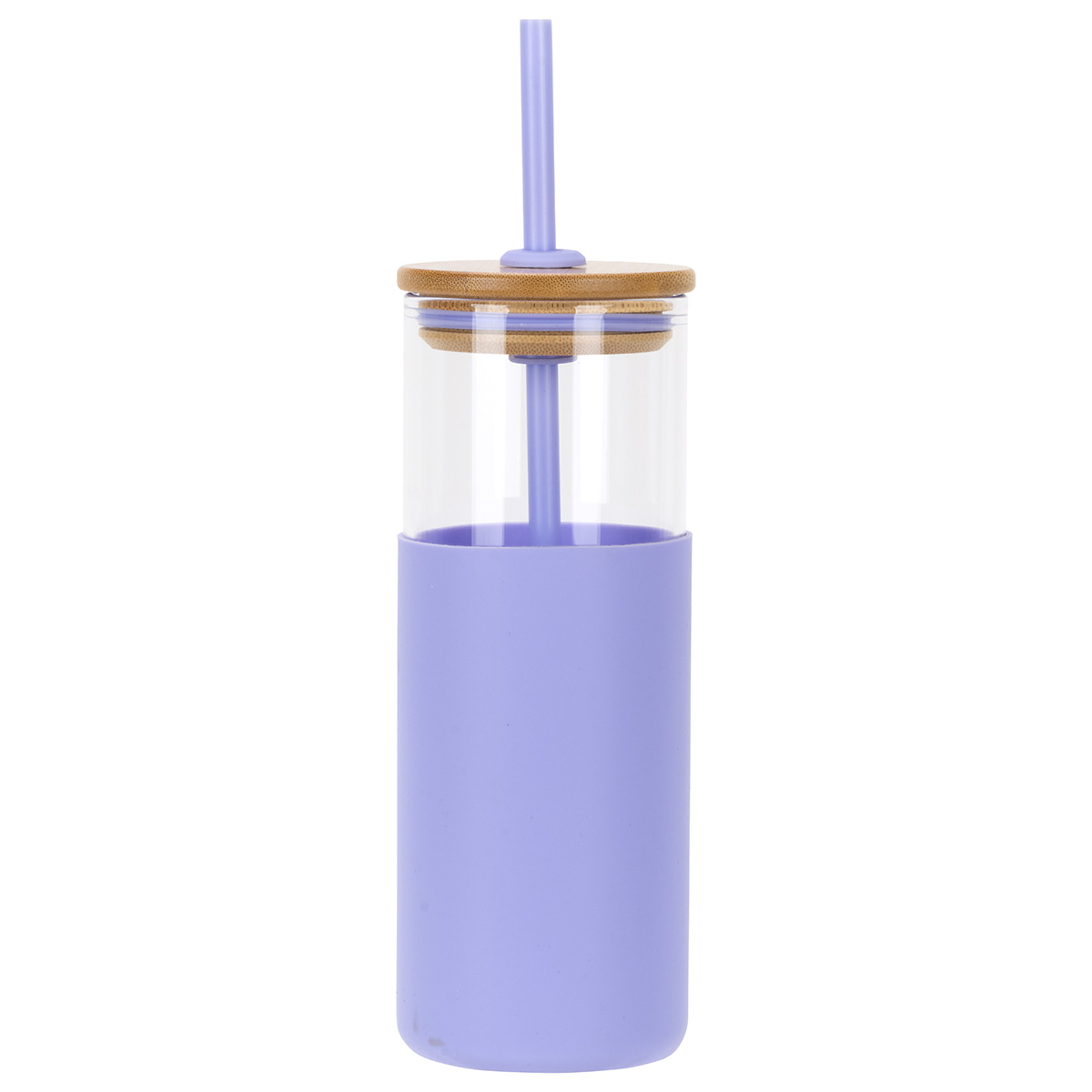 Stirling 18 oz Glass Tumbler with Silicone Sleeve & PP Straw 12