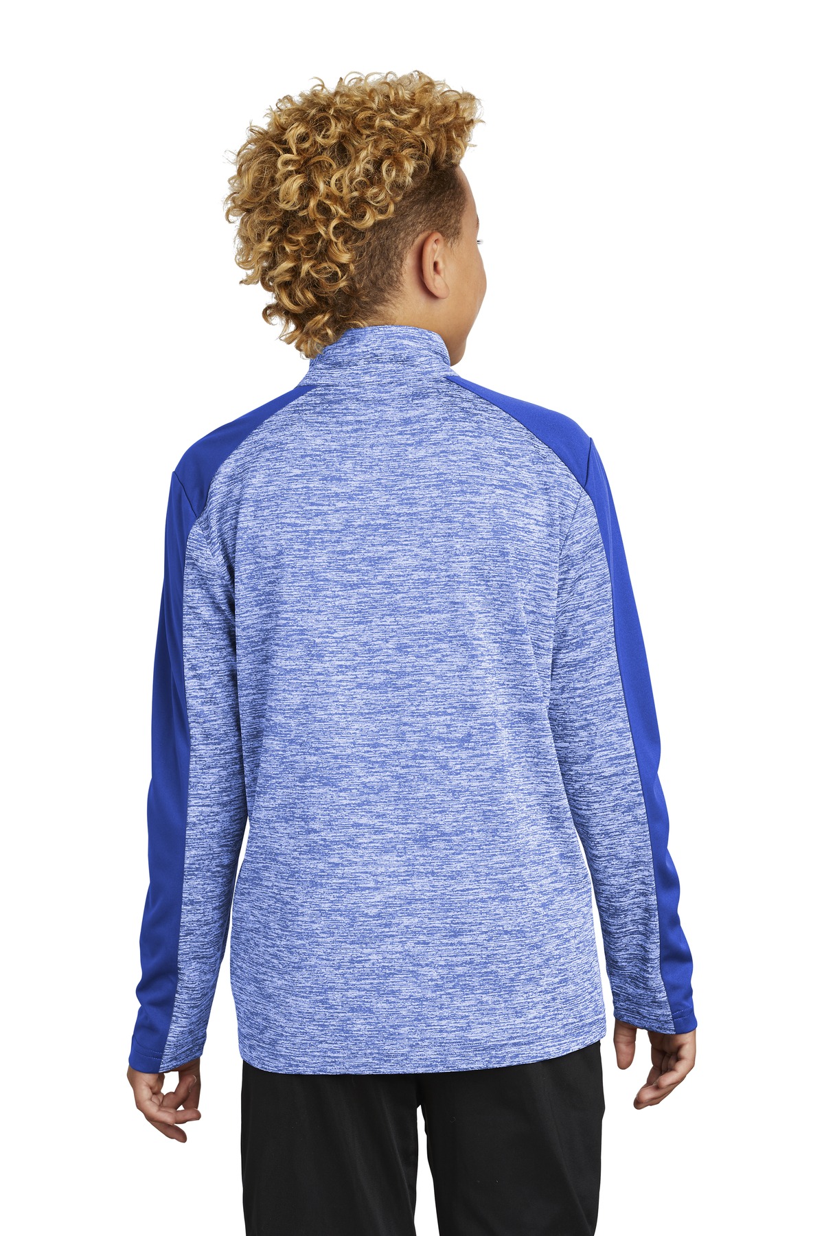 Sport-Tek Youth PosiCharge Electric Heather Colorblock 1/4-Zip Pullover. YST397 21
