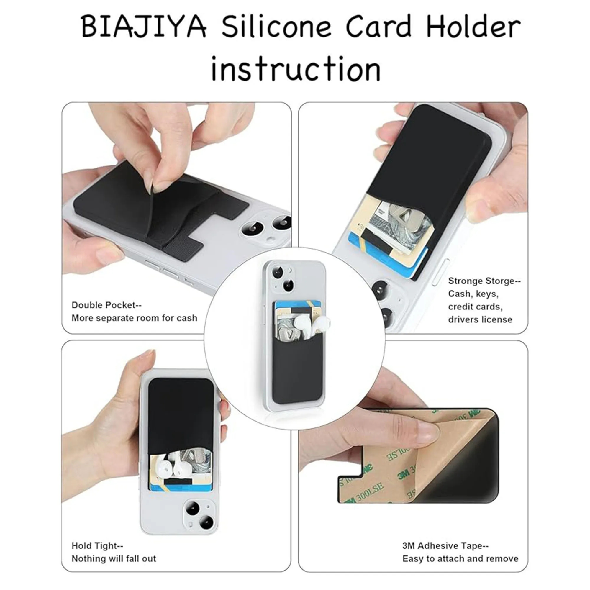 Phone Stick on Double Wallet 3